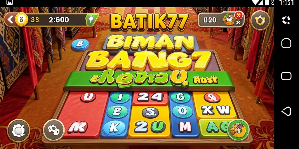 Tampilan menarik dari permainan Bingo BATIK77 yang mengasyikkan.