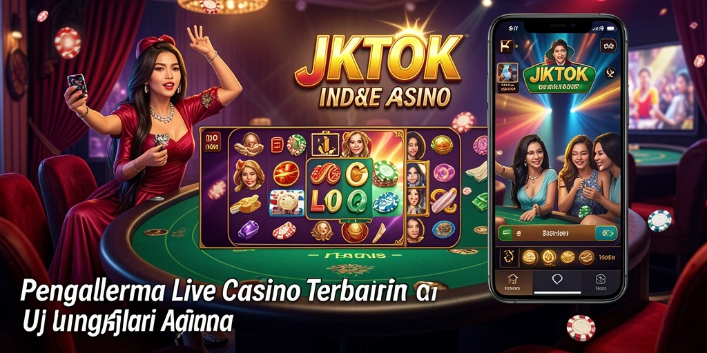 Screenshot utama JKTOK menampilkan dealer langsung dan gameplay yang mendebarkan.