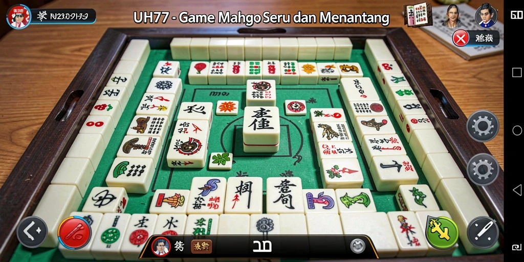 Gameplay menarik UH77 dengan berbagai tantangan Mahjong.