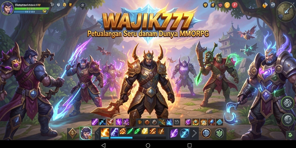 Tampilan gameplay seru dalam WAJIK777 yang menampilkan aksi pertempuran MMORPG.