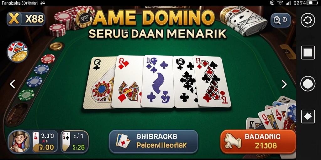 Tampilan gameplay X88 yang seru dan menantang dalam permainan Domino.